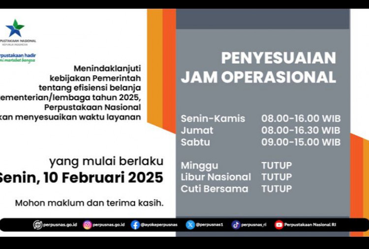 Masyarakat Kritik Dampak Efisiensi Anggaran Pada Pemangkasan Jam Operasional Perpusnas