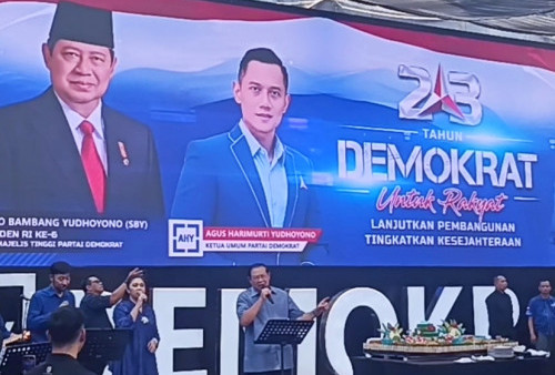 Pemanasan Sebelum Manggung di Pestapora, SBY Jajal Lagu Yellow di HUT ke-23 Demokrat