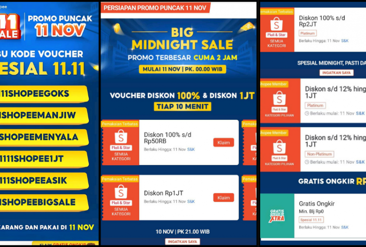 Kode Promo Shopee 11.11 Big Sale Terbaru 2024, Lebih Hemat dan Gratis Ongkir