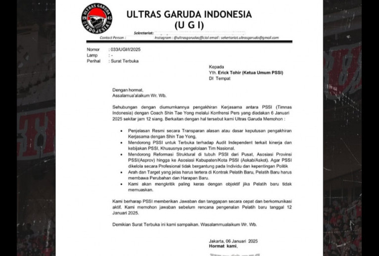 Ultras Garuda Kirim Surat Terbuka ke PSSI: Pak Erick, Tolong Jelaskan Alasan Pemecatan STY! 