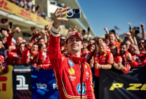 GP Las Vegas: Duo Ferrari Podium 1-2, Lando Norris dan Max Verstappen Bertarung Sengit