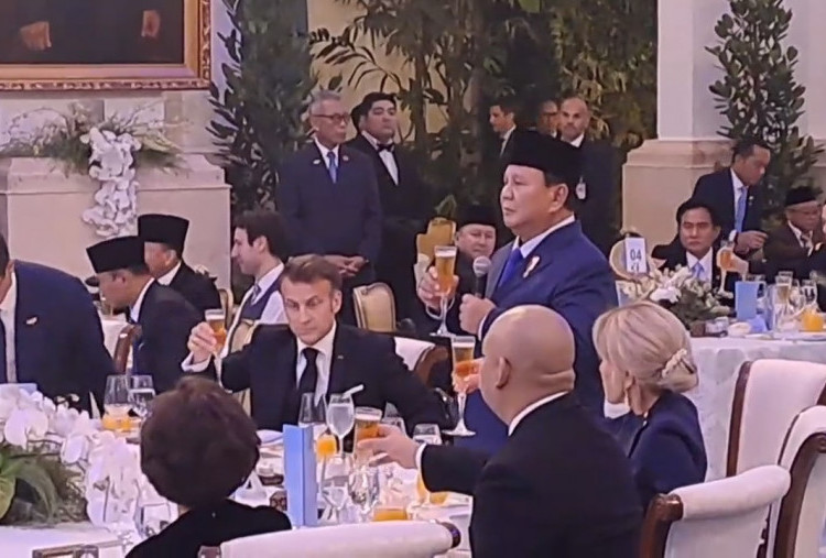 Bukan Alkohol, Istana: Minuman yang Disuguhkan saat Gala Dinner Prabowo-Macron 'Sari Apel'