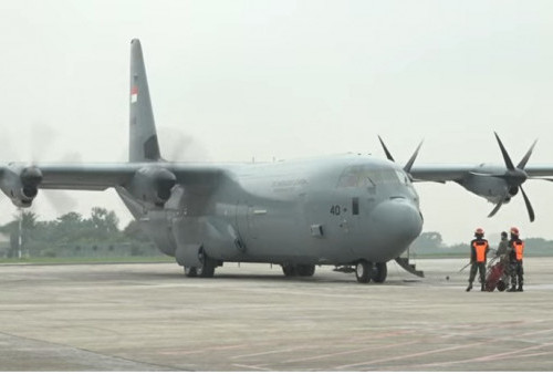 TNI AU Resmi Terima Pesawat C-130 Super Hercules A-1340 dari Menhan Prabowo