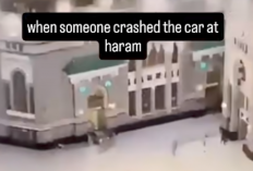 Kejadian Langka Ketika Pintu Masjidil Haram Ditabrak Pengemudi Mobil, Rem Blong?