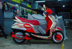 Keren! Modifikasi Spesial Grand Filano Hybrid Ala Motor Vintage Rally