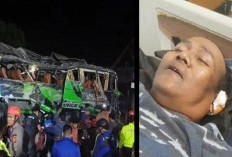 Ekspresi Wajah Senyum Sopir Bus Kecelakaan Maut di Subang Jadi Sorotan, Netizen: Banyak yang Meninggal Loh Pak!