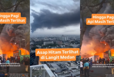 Kebakaran Pabrik Sandal Swallow di Medan, Kepulan Asap Hitam masih Membubung Tinggi!