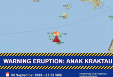 Gunung Anak Krakatau Kembali Erupsi Pagi Ini, Sebaran Abu Vulkanik Mulai Menjauh
