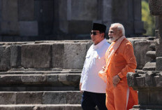 Kala Prabowo dan Modi Lihat Kemegahan Candri Prambanan dari Udara