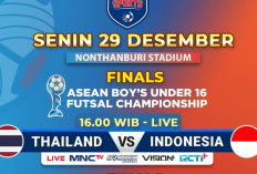 Link Live Streaming Timnas Futsal Indonesia vs Thailand di Final AFF U-16 Lengkap Cara Nonton