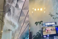 BYUR! Atap Terminal 3 Bandara Soekarno-Hatta Jebol Usai Diguyur Hujan Deras
