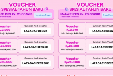 Kumpulan Kode Voucher Lazada Spesial Tahun Baru 1.1 Januari 2025, Ada Diskon Serba Rp25 Ribu!