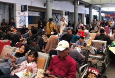 Penumpang Kereta Rela Menunggu Berjam-jam di Stasiun Pasar Senen: Takut Kejebak Banjir    