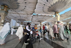 Petugas Haji Ini Berjaga 24 Jam di Halaman Masjid Nabawi, Apa yang Dikerjakan?