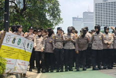 Polwan Jadi Garda Terdepan Amankan Aksi di Sudirman, 26 Ribu Personel Disiagakan