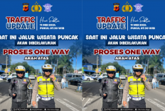 Atasi Kemacetan, Polisi Berlakukan One Way di Jalur Puncak Bogor Hari ini
