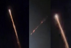 Viral! Cahaya Misterius Mirip Meteor Membelah Langit Lampung, Warga: Iki Opo Rudal Iran