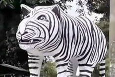 Patung Macan Putih di Kediri Tuai Komentar Menohok Netizen di Medsos: Tebak Anggaran?