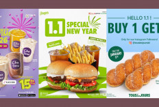 7 Promo Makanan dan Minuman Spesial Tahun Baru 1.1 Januari 2026, Buruan Serbu!