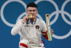 Selamat! Rizki Juniansyah Atlet Angkat Besi Indonesia Sumbang Medali Emas di Olimpiade Paris 2024