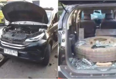 Viral! Kepergok Curi Ban Serep di Tol Tangerang Merak, Mobil Avanza Dirusak Sopir Truk