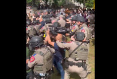 Puluhan Mahasiswa Ditangkap Kepolisian Texas Buntut Demo Anti Israel, Wartawan Dibanting dan Diusir